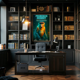 Proboscis Monkey Borneos Pristine Marvel Poster