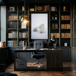 Serene Arctic Fox Tranquility Animal Poster