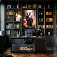 John F. Kennedy Illustrated Poster