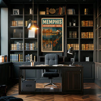 Memphis Riverfront Noël Poster