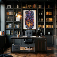 The Enigmatic Kraken Art Print Poster for Home Decor and Wall Art PosterGoat