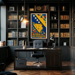 Bosnia And Herzegovina Mosaic Poster