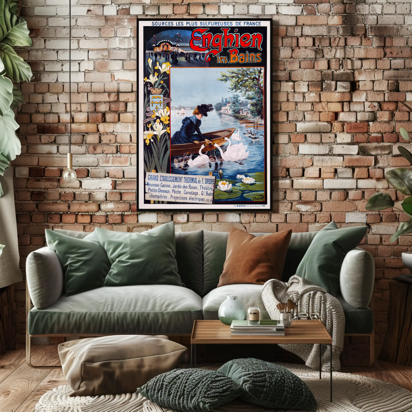 Enghien les Bains Vintage Poster