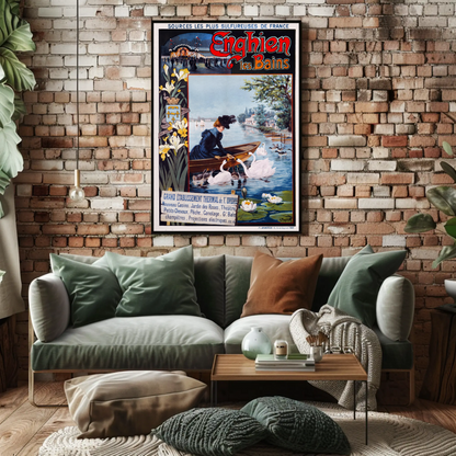 Enghien les Bains Vintage Poster