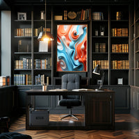 Abstract Waves Of Color Abstract Poster PosterGoat
