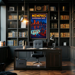 Memphis Riverfront Noël Poster