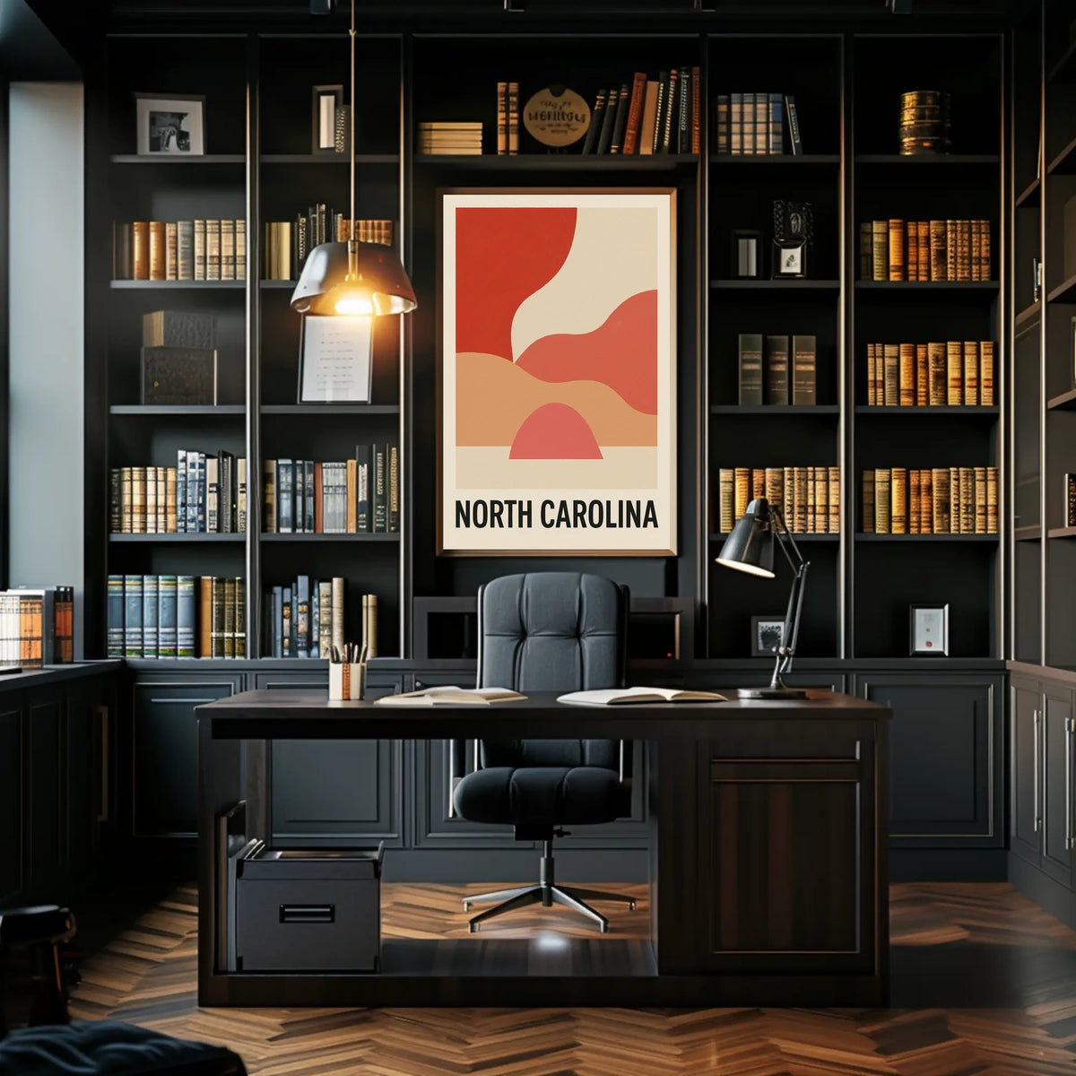 North Carolina Abstract Landscape Poster