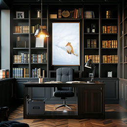 Tranquil Fox in Snow Poster