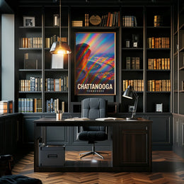 Chattanooga Tennessee Vibrant View Impressionism Poster