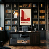Nebraska Abstract Landscape Poster