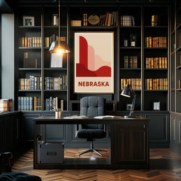 Nebraska Abstract Landscape Poster