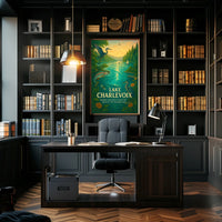 Lake Charlevoix Sunset Serenity Travel Poster