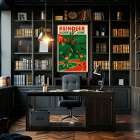 Reindeer Basketball Game Poster
