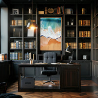 Ocean Waves And Sandy Shore Poster