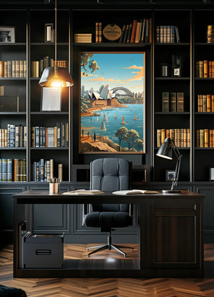 Sydney Iconic Landmarks Travel Poster
