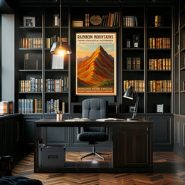 Rainbow Mountains ChinaS Geological Poster