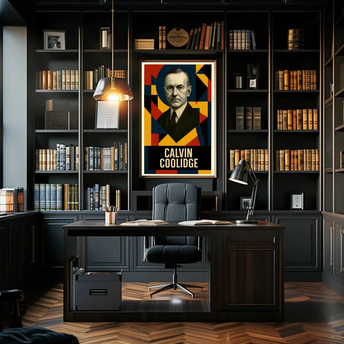 Calvin Coolidge 30th President of the United States Abstract Pop Poster