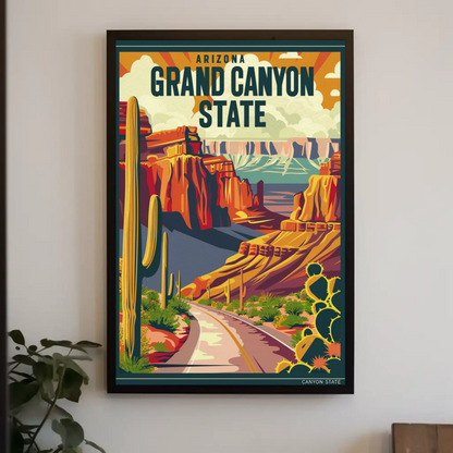 Vintage Travel Poster - Grand Canyon, Arizona