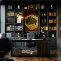 Denver Miniature Cityscape Poster Wall Art Print