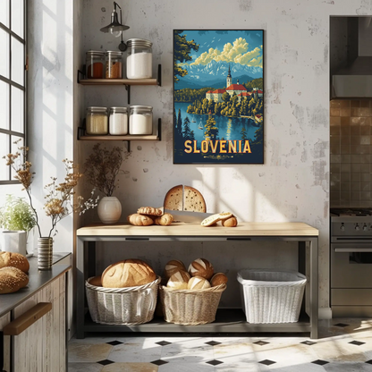 Lake Bled Slovenia Viewpoint Travel Poster