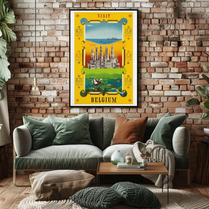 Visit Belgium Travel Poster