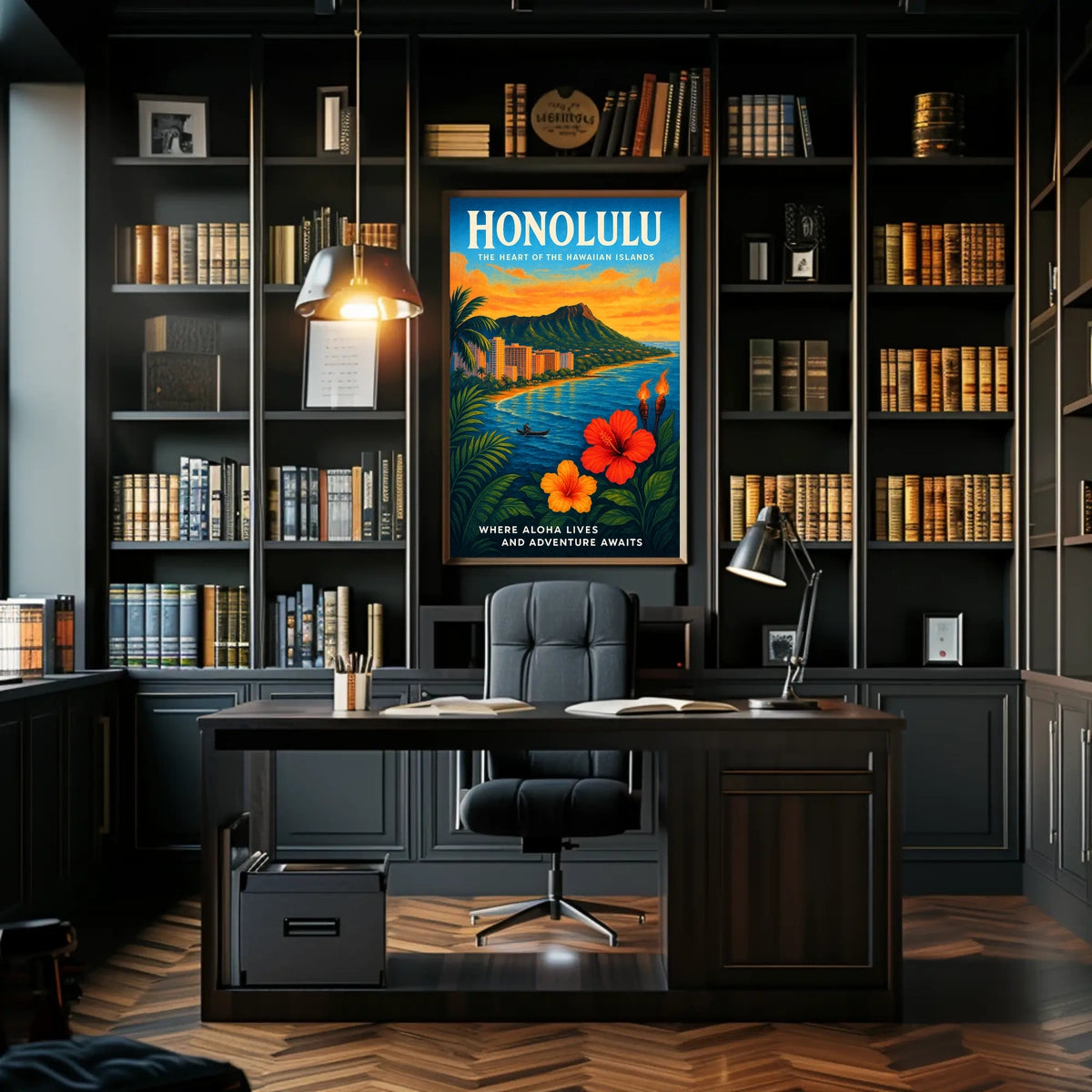 Honolulu The Heart of the Hawaiian Islands Poster