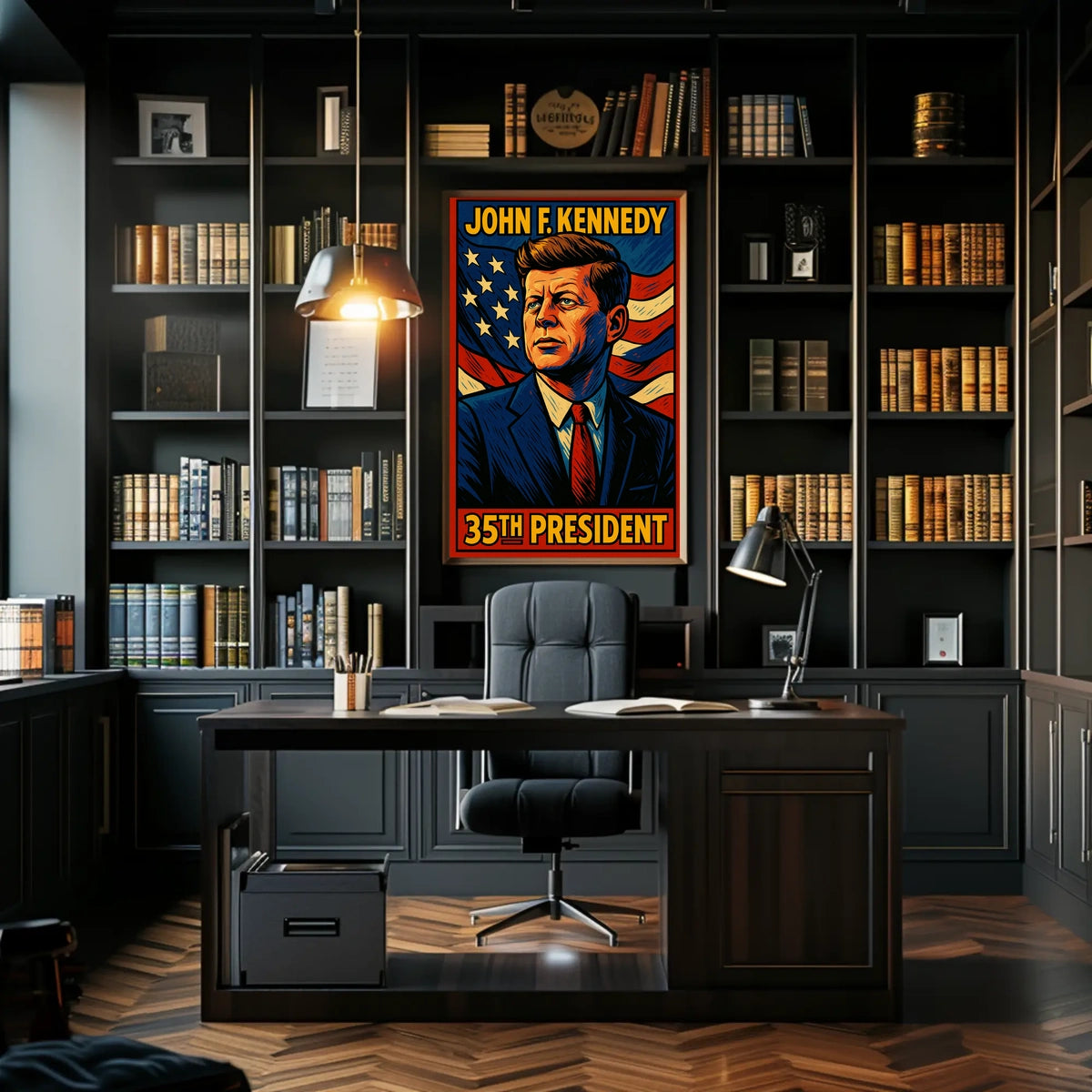 John F Kennedy 35Th President Poster Wall Art Vintage