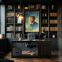 John F. Kennedy Inspirational Leadership Art Poster