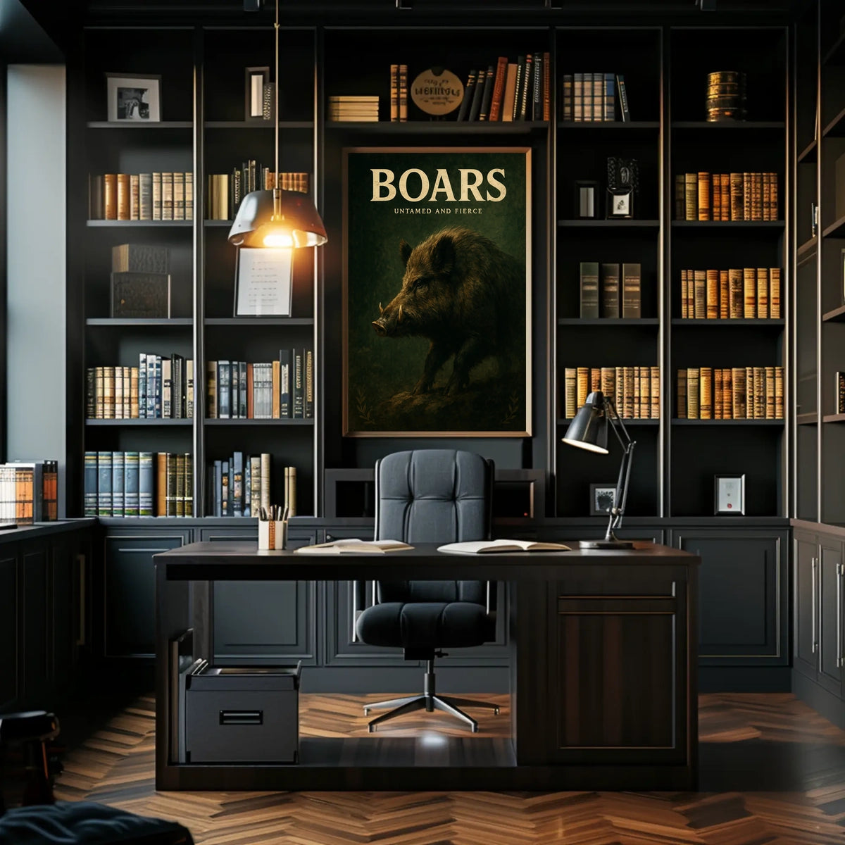 Boars Untamed and Fierce Poster