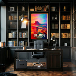 Vibrant Billings, Montana Poster