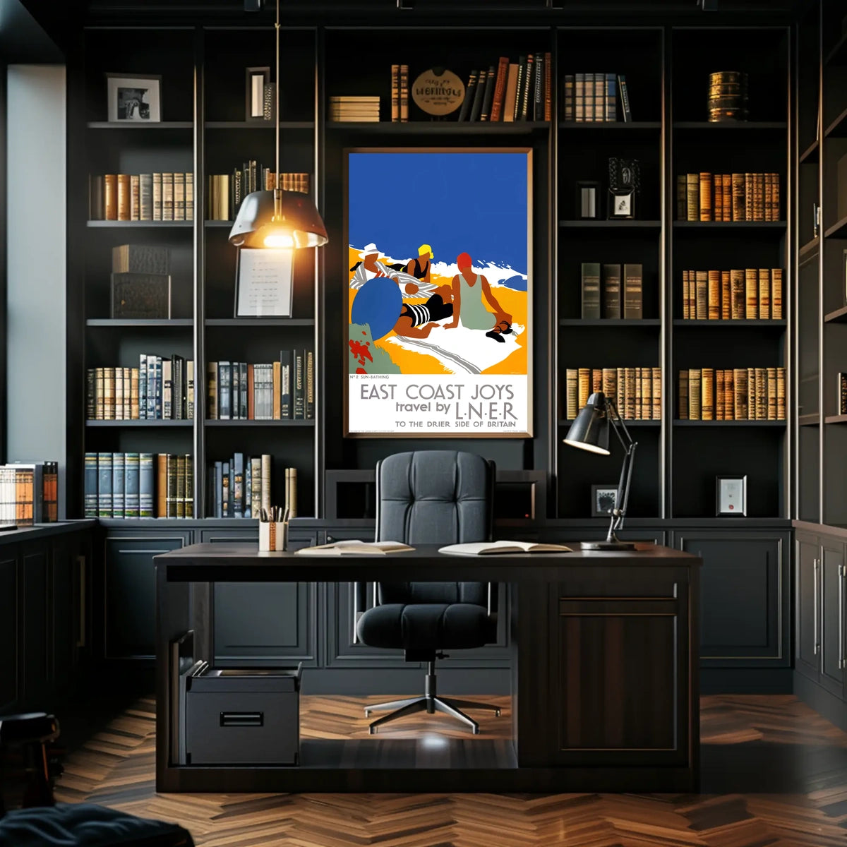 East Coast Joys Sun-Bathing Poster