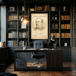 Grover Cleveland 22nd President Sketch Poster Art Print for Home Decor PosterGoat