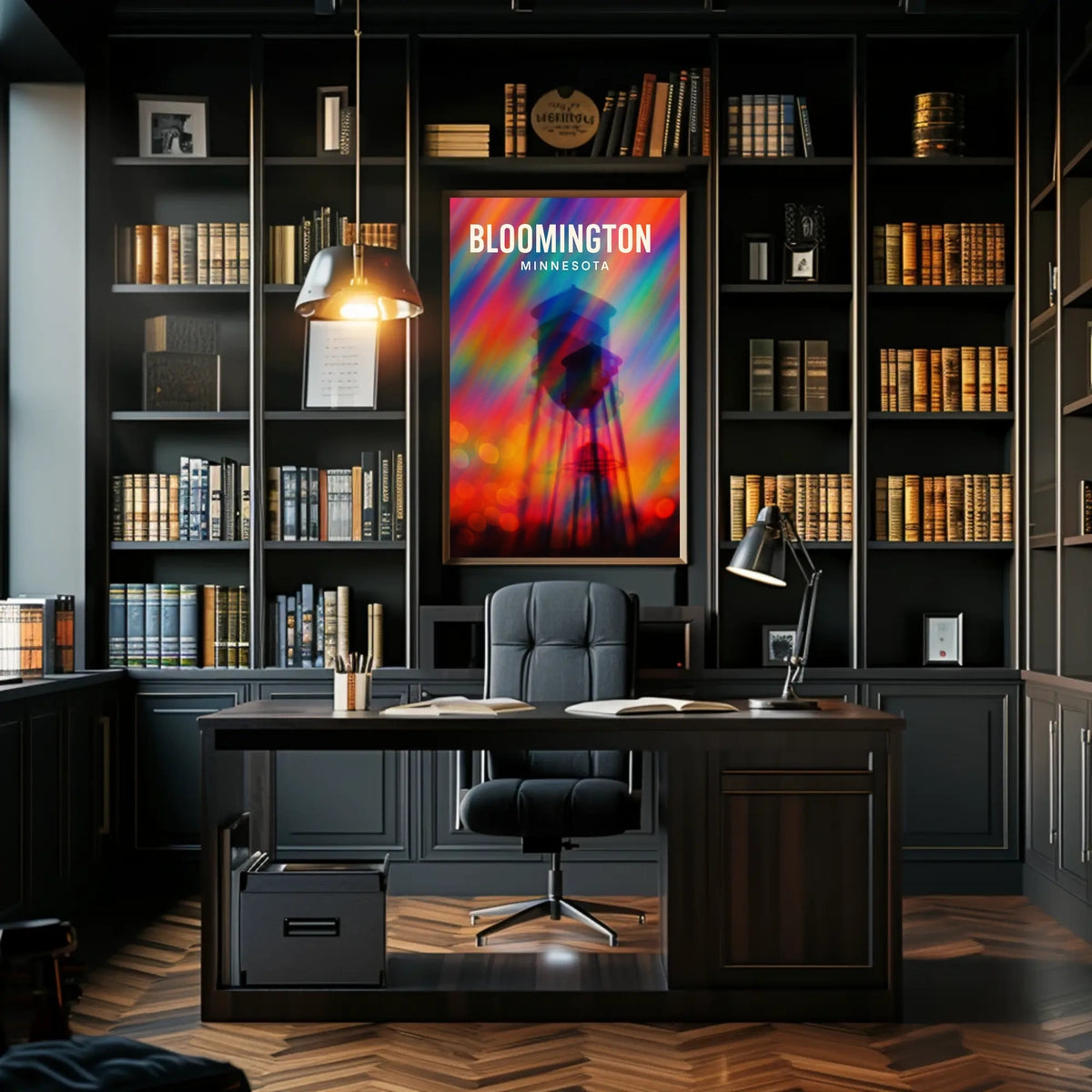 Bloomington Minnesota Scenic Digital Painting Urban Life Art Decor Lovers Wanderlust Spirit Poster