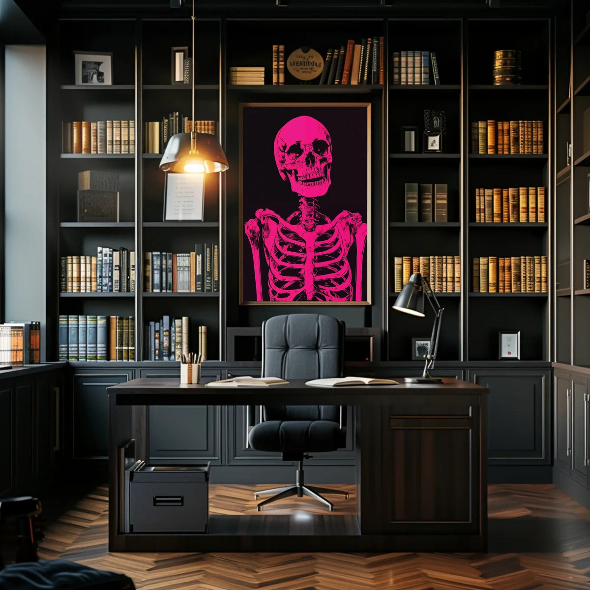 Skeleton Graphic Bold Contrast Poster
