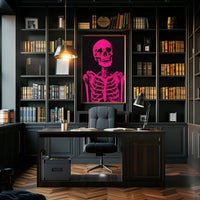 Skeleton Graphic Bold Contrast Poster