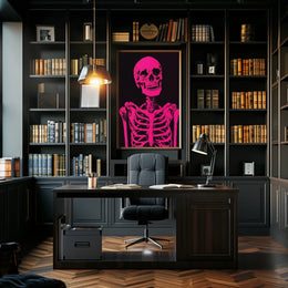 Skeleton Graphic Bold Contrast Poster