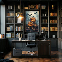 Halloween Pumpkin Glow: Abstract, Artistic, or Pop Culture Poster