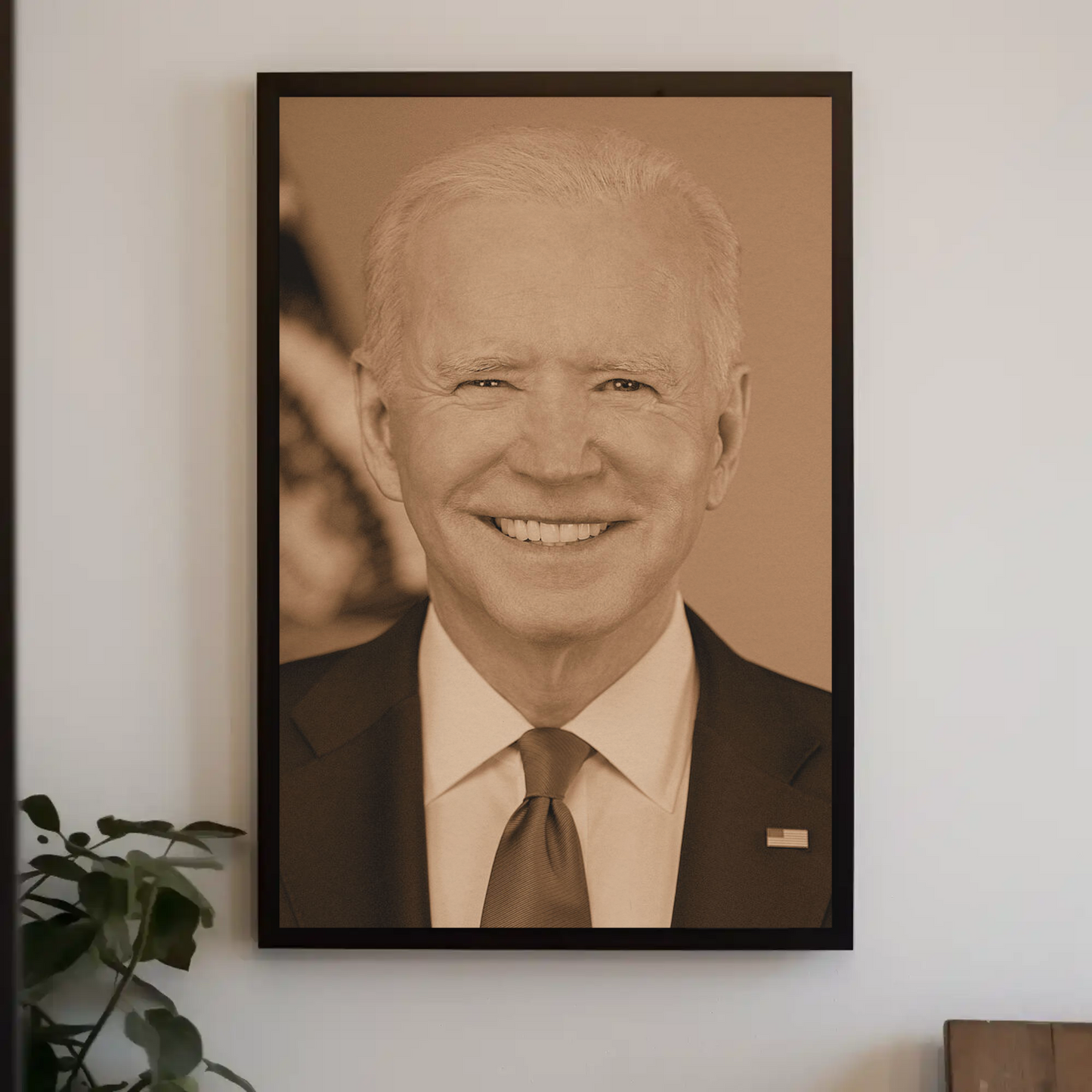 Joe Biden 46th President Sepia Photo