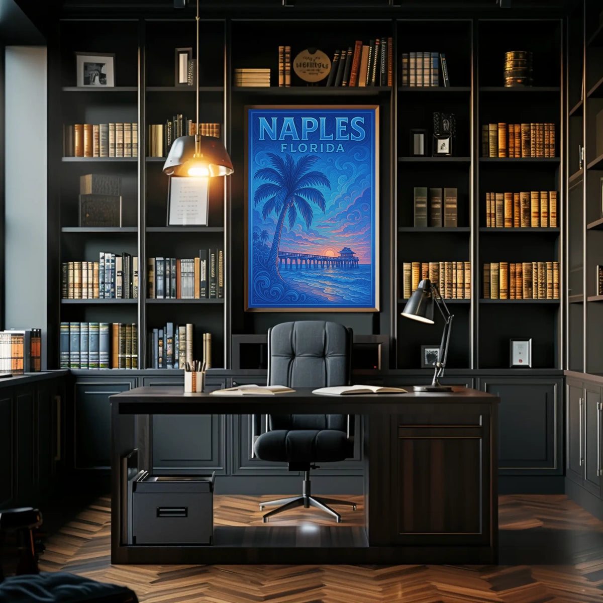 Naples Florida Sunset Serenity Poster Wall Art Print