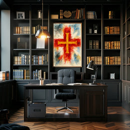 Vibrant Cross Poster