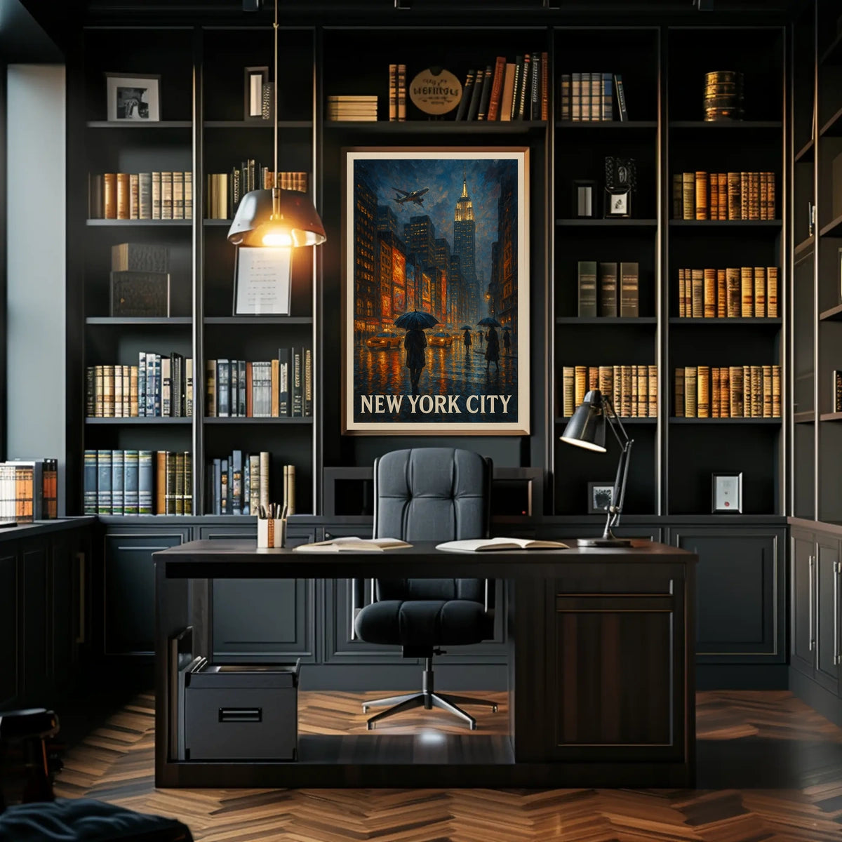 New York City A Rainy Evening Poster