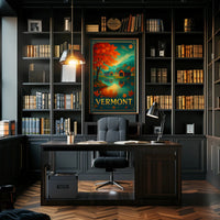 Vermont Autumn Landscape Wall Art Print