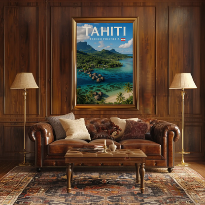 Tahiti French Polynesia Tropical Island Paradise Poster