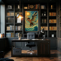 Icarus Inspired Myth Art in Vintage Painterly Style Poster