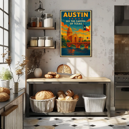 Austin Texas Capitol Travel Poster