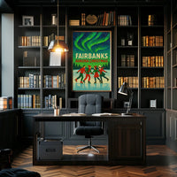 Fairbanks Aurora Christmas Poster