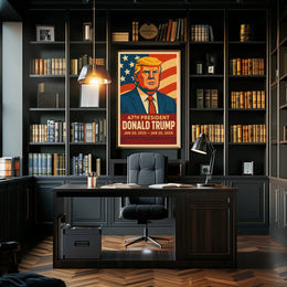 Trump Patriotic Vision Pop Art Poster