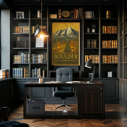 Boulder Rocky Mountain Sparkle Poster