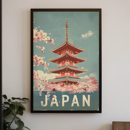 Japan Vintage Travel Poster - Sakura Season