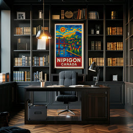 Nipigon Canada Vibrant Mosaic Poster